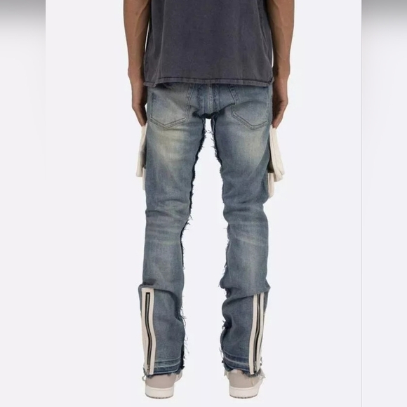 NWT Mnml D115 straight leg cargo pocket zip hem streetwear deconstructed jeans - Picture 4 of 6